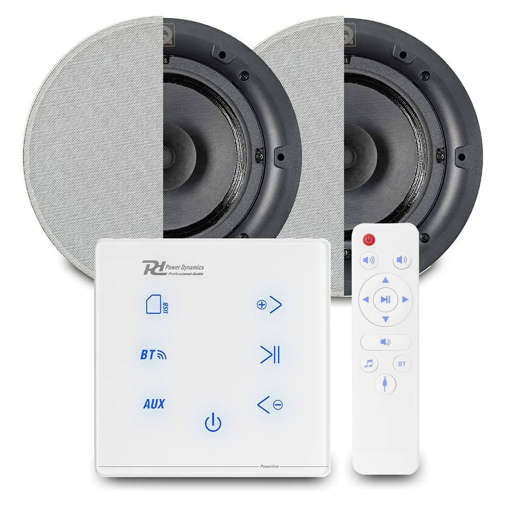 Power Dynamics A50W Bluetooth Ceiling Speaker System with Q Acoustics QI65CB 6.5