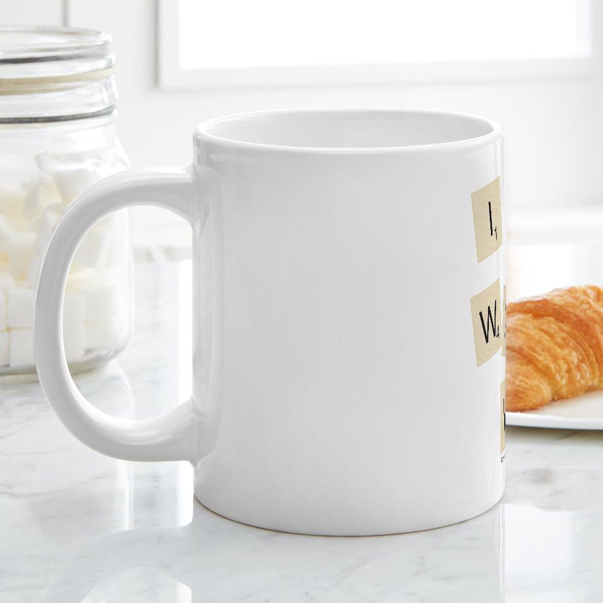 Scrabble Way With Words 20 oz Ceramic Coffee Mug - Large Insulated Tea Cup for Office, Home & Gifts - Perfect for Coffee, Tea & Hot Beverages