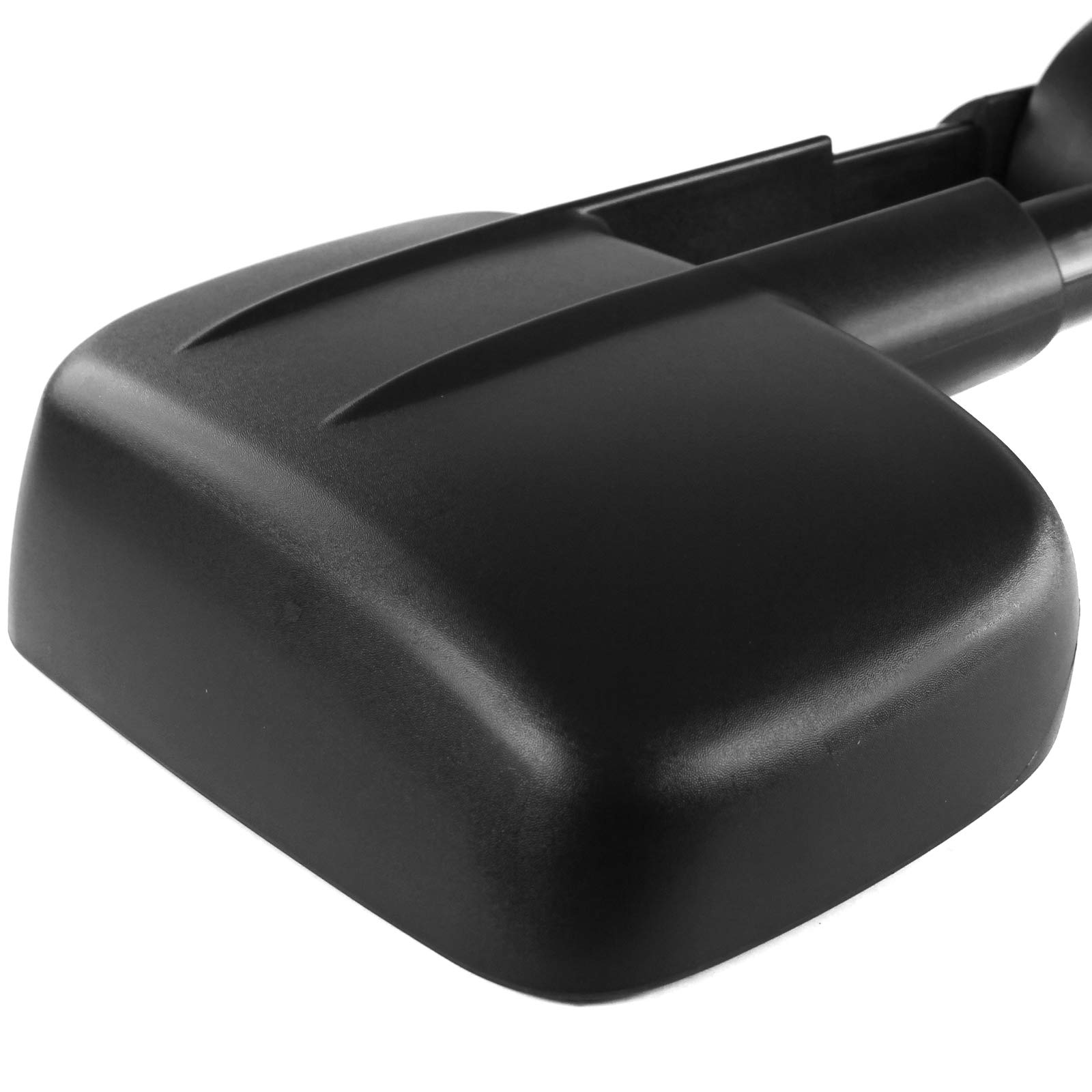 1997-2003 Ford F-150 Super Cab Black Manual Telescoping Towing Side Mirrors - Perfect for Hauling Trailers & Enhanced Road Visibility