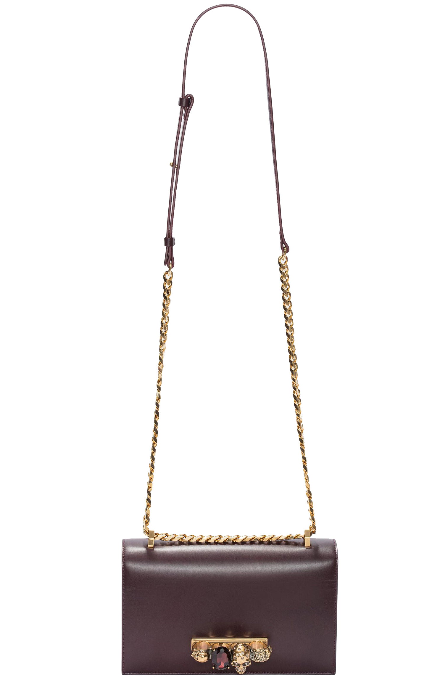 Luxury Jeweled Knuckle Satchel Handbag - Smooth Dark Purple & Gold Accents for Women | Perfect for Evening Parties, Weddings & Special Occasions