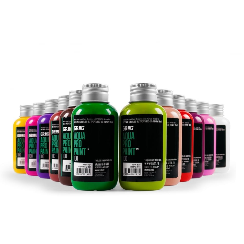 Grog Aqua Pro Paint 100 - High-Quality Metallic Chrome Paint for Automotive & DIY Projects - Perfect for Car Restoration, Motorcycle Customization & Model Painting