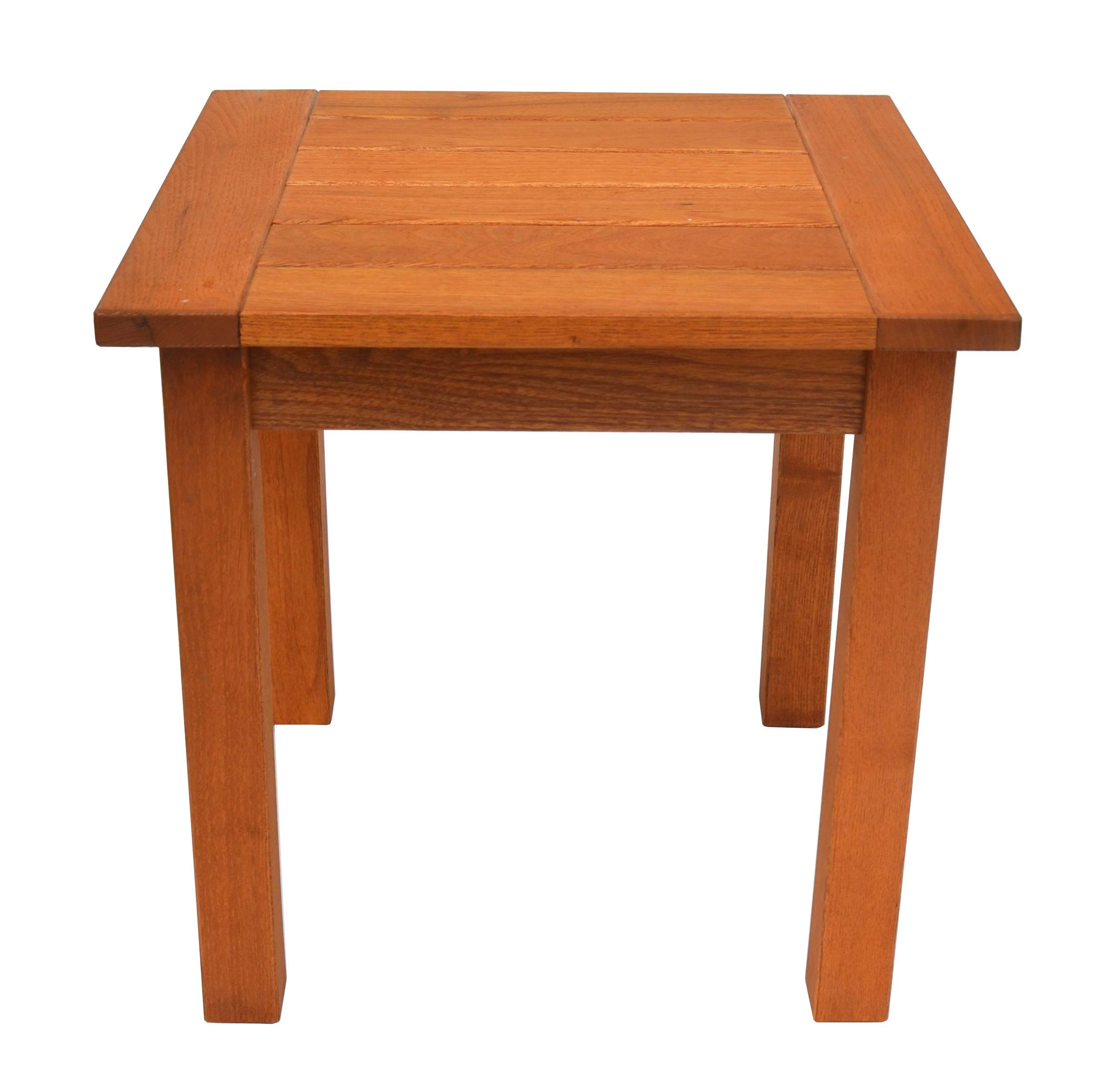 **Solid Robinia Wood Outdoor Side Table - Natural Finish - Rustic Americana Style - Perfect for Patio, Garden & Deck Decor**