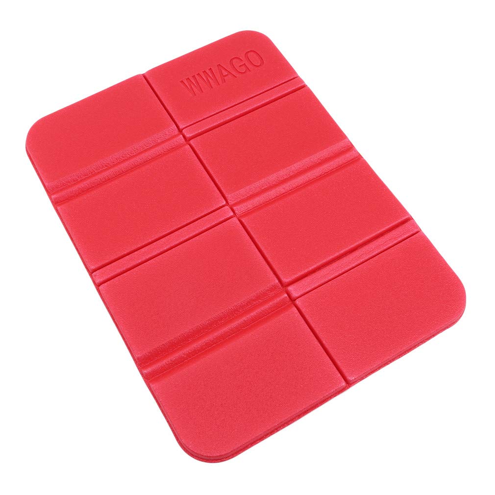 Foldable Outdoor Camping Mat - Waterproof XPE Cushion Seat for Picnic, Beach & Hiking - Portable Travel Chair Pad (Red) - Perfect for Camping, Backpacking, and Outdoor Adventures