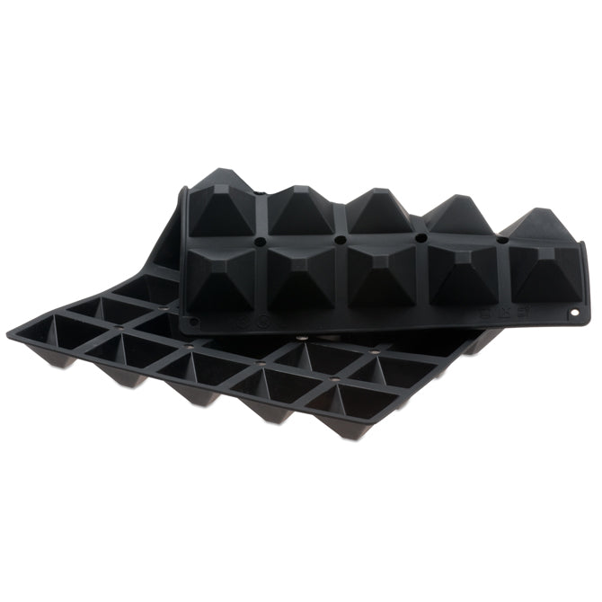 Lekue Pyramid Silicone Mold - 35 Cavity Baking Mold for Chocolate, Ice Cubes & Desserts - Reusable Non-Stick Silicone Cake Mold for Home Baking & Party Treats