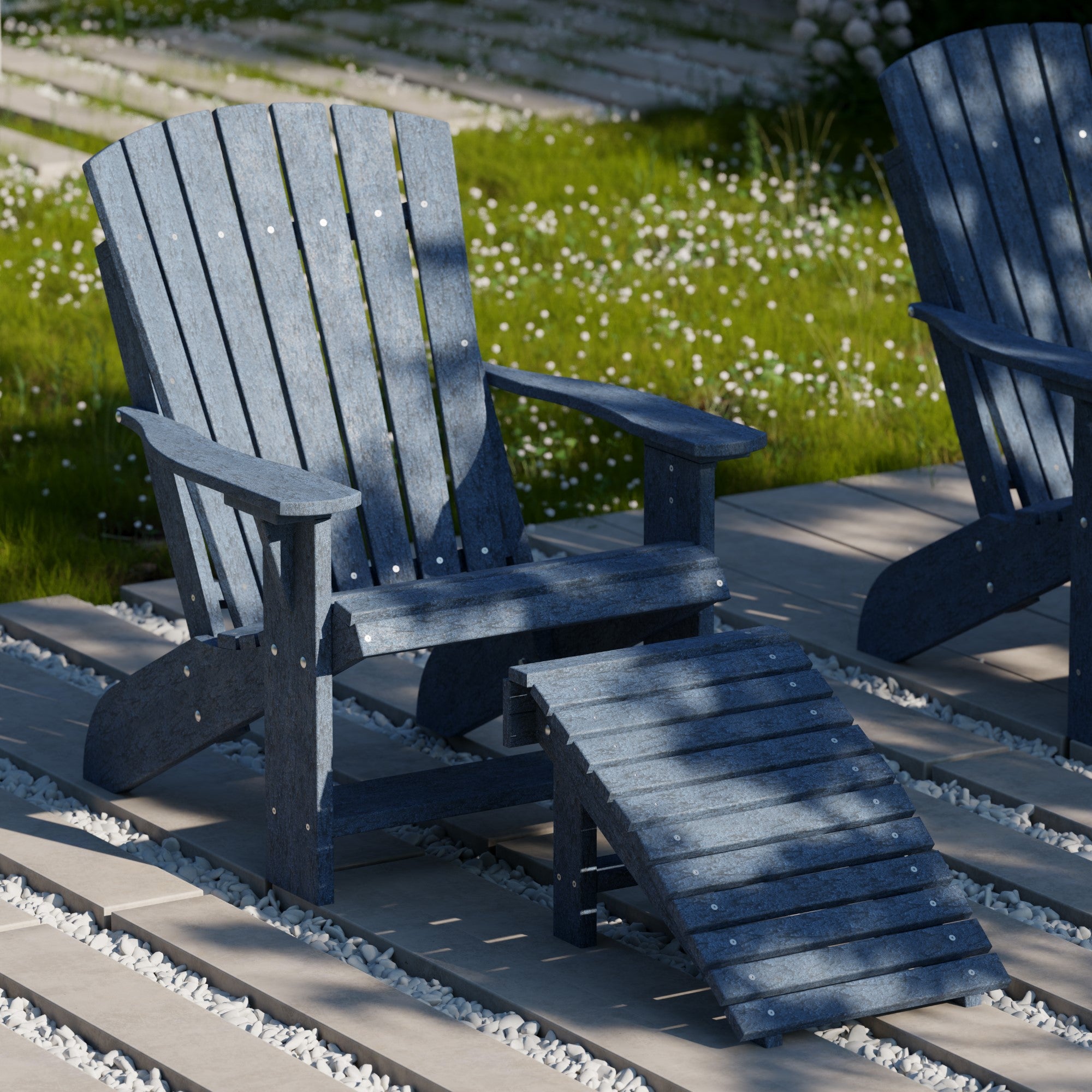 Premium Heritage Adirondack Chair - Solid Wood Outdoor Patio Furniture for Garden, Deck, Poolside & Backyard Relaxation
