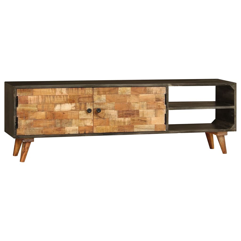 55 Inch TV Stand Solid Mango Wood Media Console Entertainment Center - 55.1