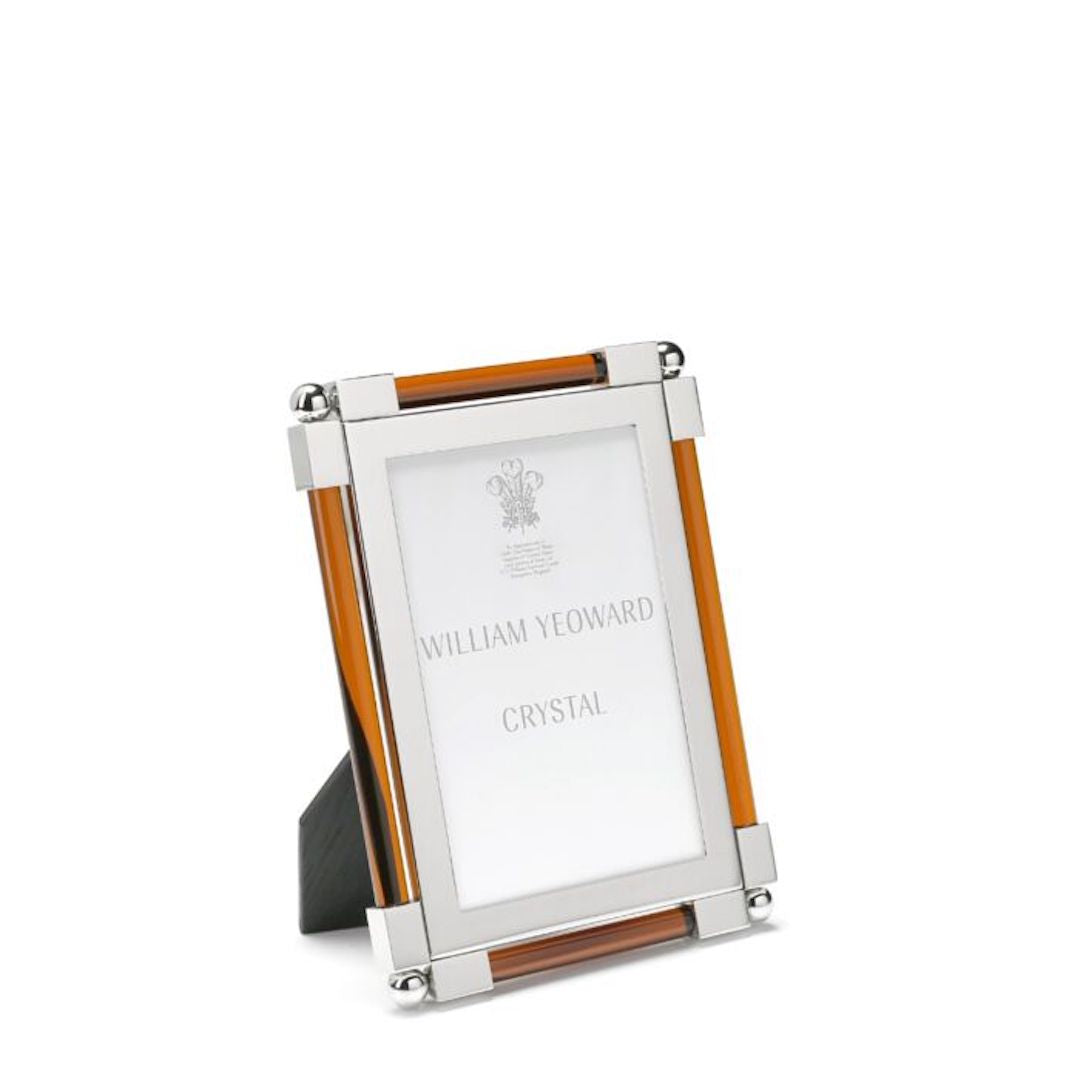 Vintage Amber Picture Frame 4x6 - Classic Wooden Photo Display for Home Decor, Office & Gift Giving