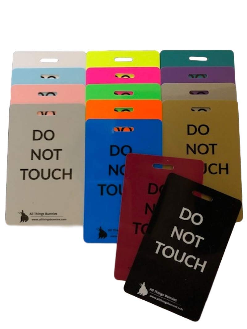 Pink Cage Cards - 'DO NOT Touch' Sign for Pet Safety & Organization | Perfect for Veterinary Clinics, Animal Shelters & Home Use