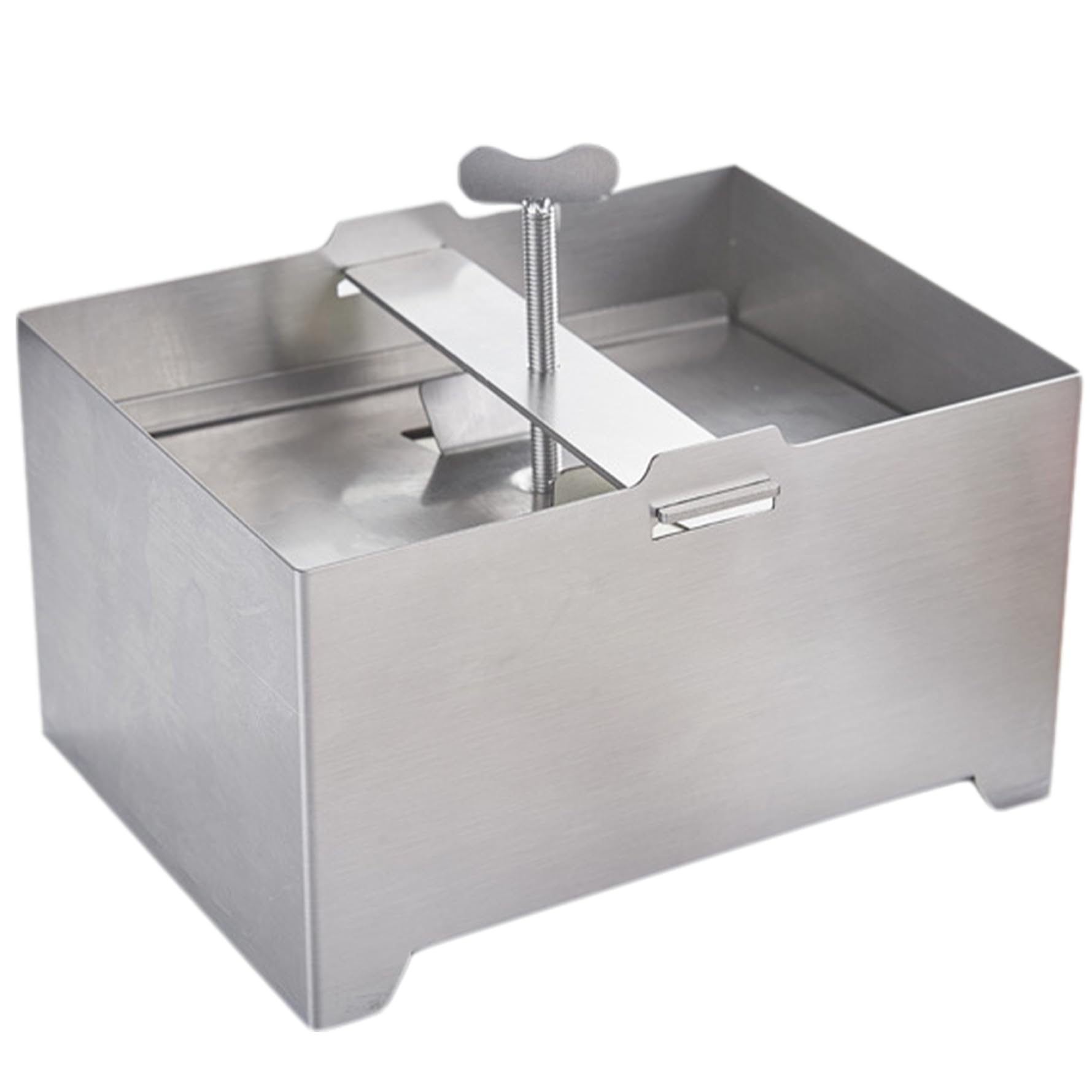 Stainless Steel Tofu Press with Adjustable Pressure & Drip Tray - 6.3x4.7x3.5 Inch Paneer Maker for Homemade Tofu (1kg Capacity) | Perfect for Vegan Cooking, Meal Prep & Cheese Making