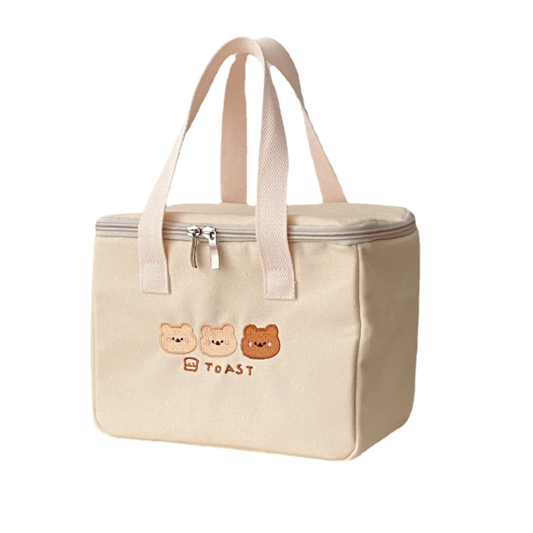 RICHTRUE Insulated Kawaii Lunch Bag for Girls & Women - Cute Thermal Lunch Box for Kids & School - Perfect for Work, Picnics & Outdoor Activities (Style C)