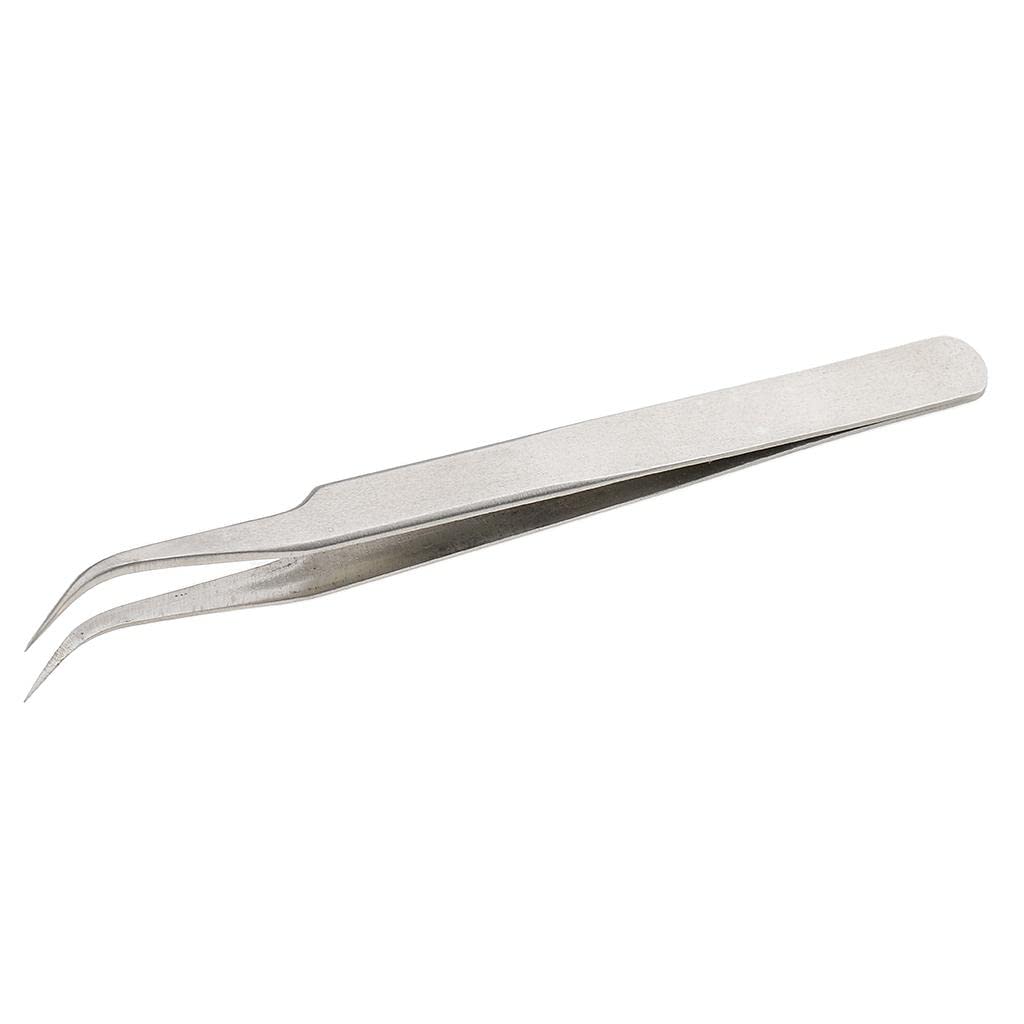 ATORSE Professional Anti-Static Stainless Steel Eyelash Extension Tweezers - Curved False Eyelash Applicator & Nail Art Tool for Precise Lash Extensions & Manicures - Perfect for Salon, Home Use & Professional Makeup Artists