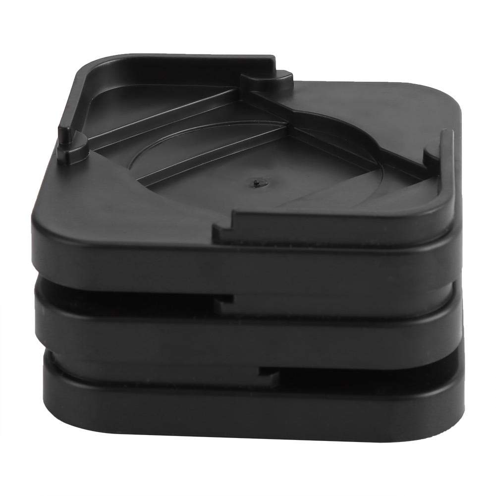 8-Piece Set of Non-Slip Furniture Lift Risers - Heavy Duty Plastic Leg Extenders for Tables, Desks, Beds & Sofas (Black) - Perfect for Leveling Uneven Furniture & Creating Extra Storage Space Under Beds
