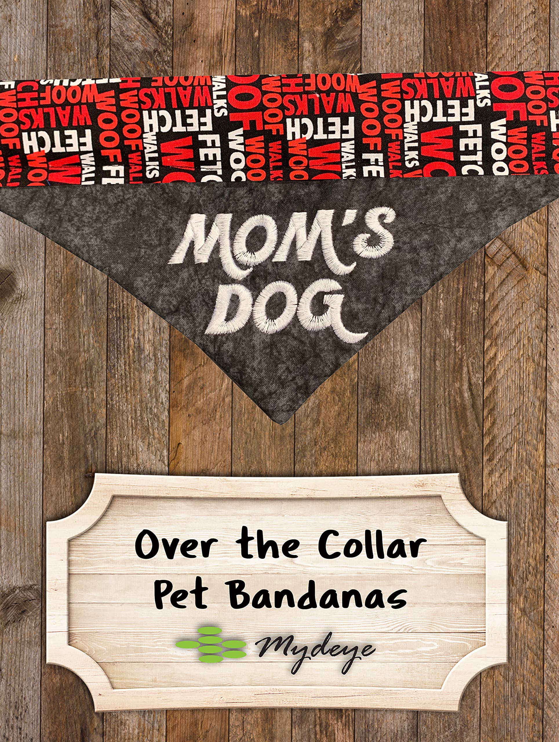 Personalized Embroidered Dog Bandana for All Sizes - Adjustable Over-the-Collar Design for Small Medium Large Dogs - Perfect for Holidays, Birthdays & Daily Walks
