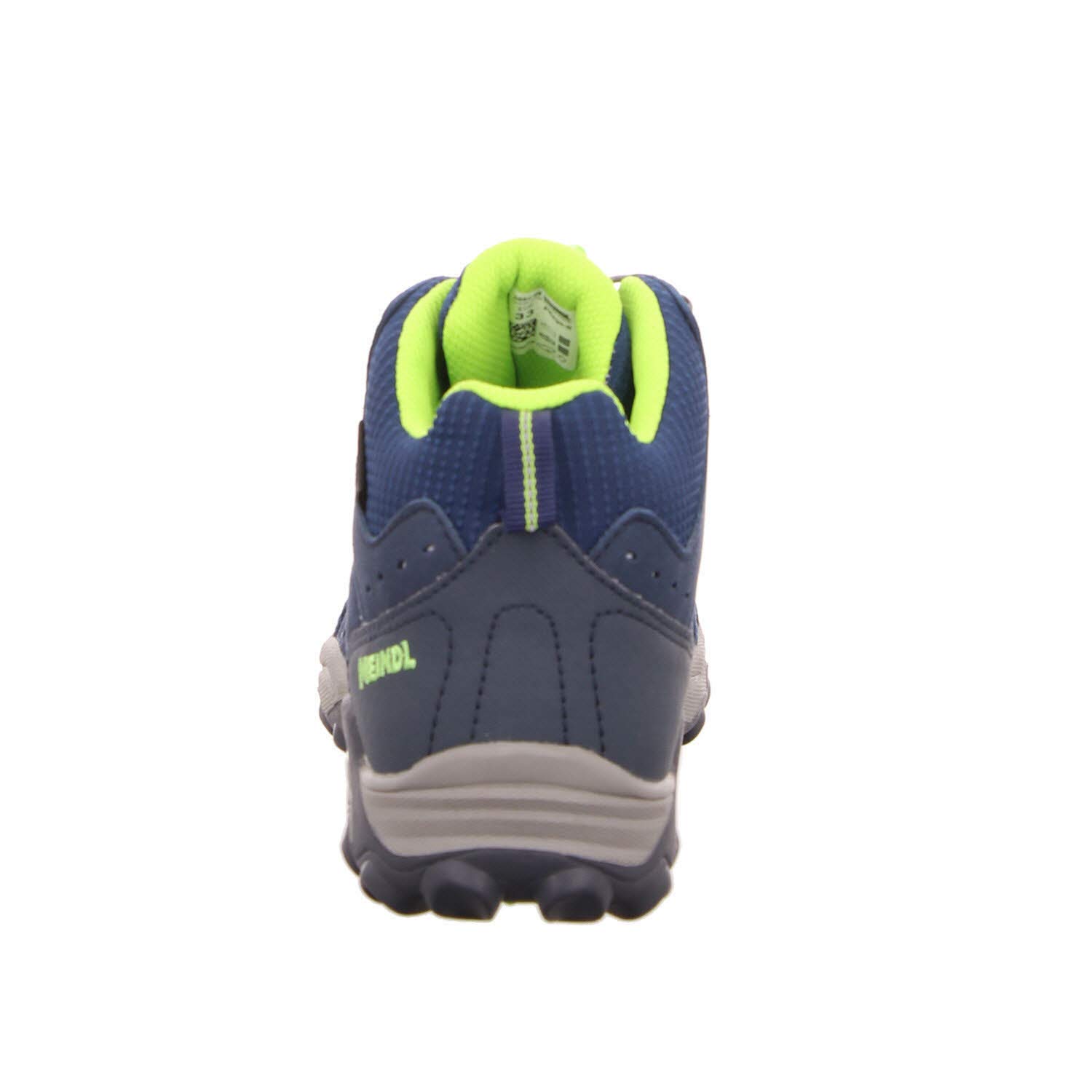 Meindl Boys Kids Lace-up Hiking Boots Waterproof Outdoor Shoes Blue/Lemon Tuam Jr. Size 28.0 EU - Perfect for Hiking, Camping & Outdoor Adventures