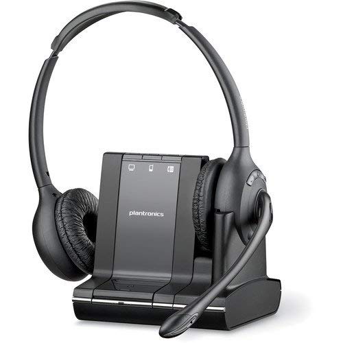 Plantronics Savi W720 Wireless Headset System - Multi-Device Bluetooth Headset with HL10 Handset Lifter for Office, Call Center & Remote Work