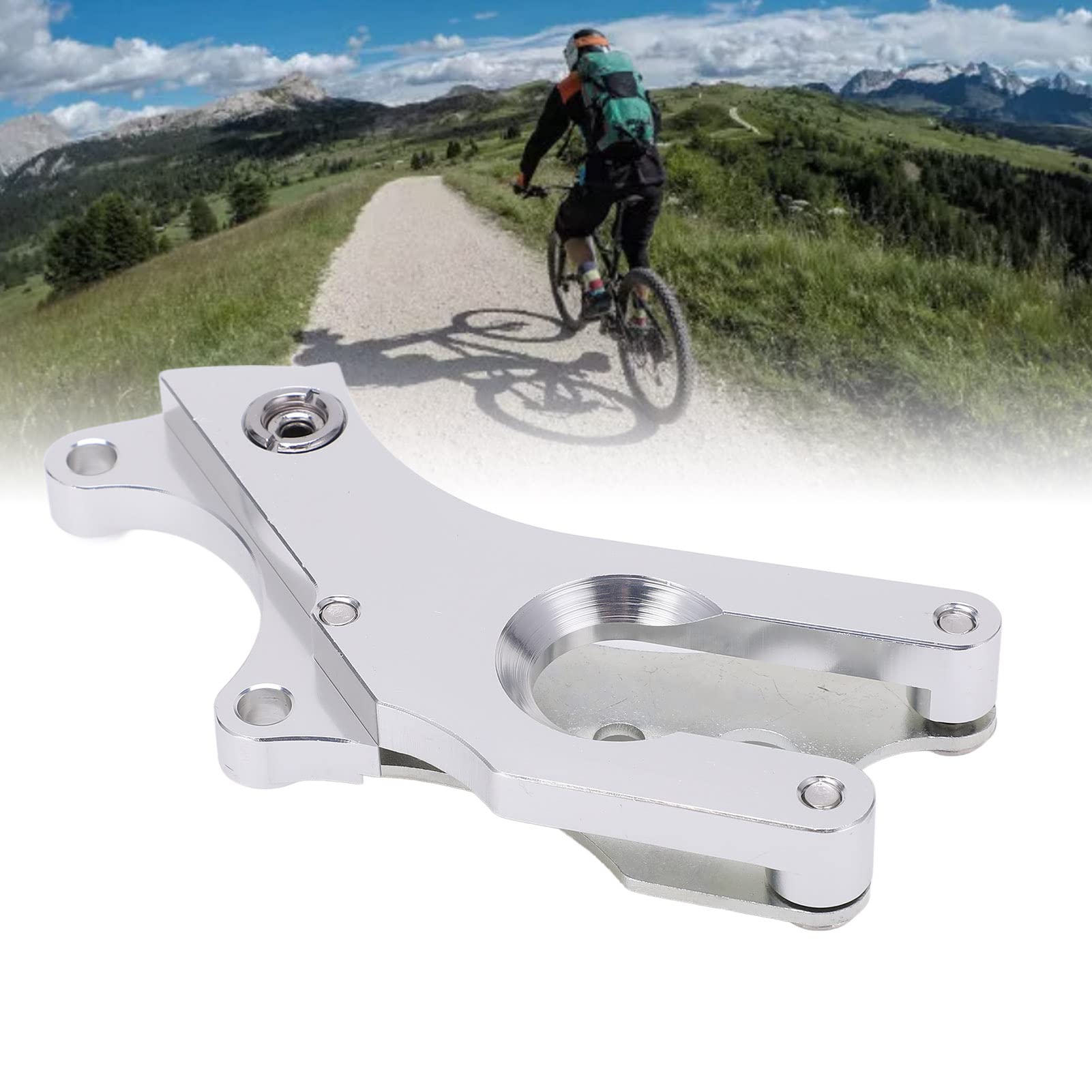 **Bike Disc Brake Adapter - Mountain & Road Bike Disc Brake Conversion Kit (Silver) | Compatible with Cycling, Commuting & Off-Road Adventures**