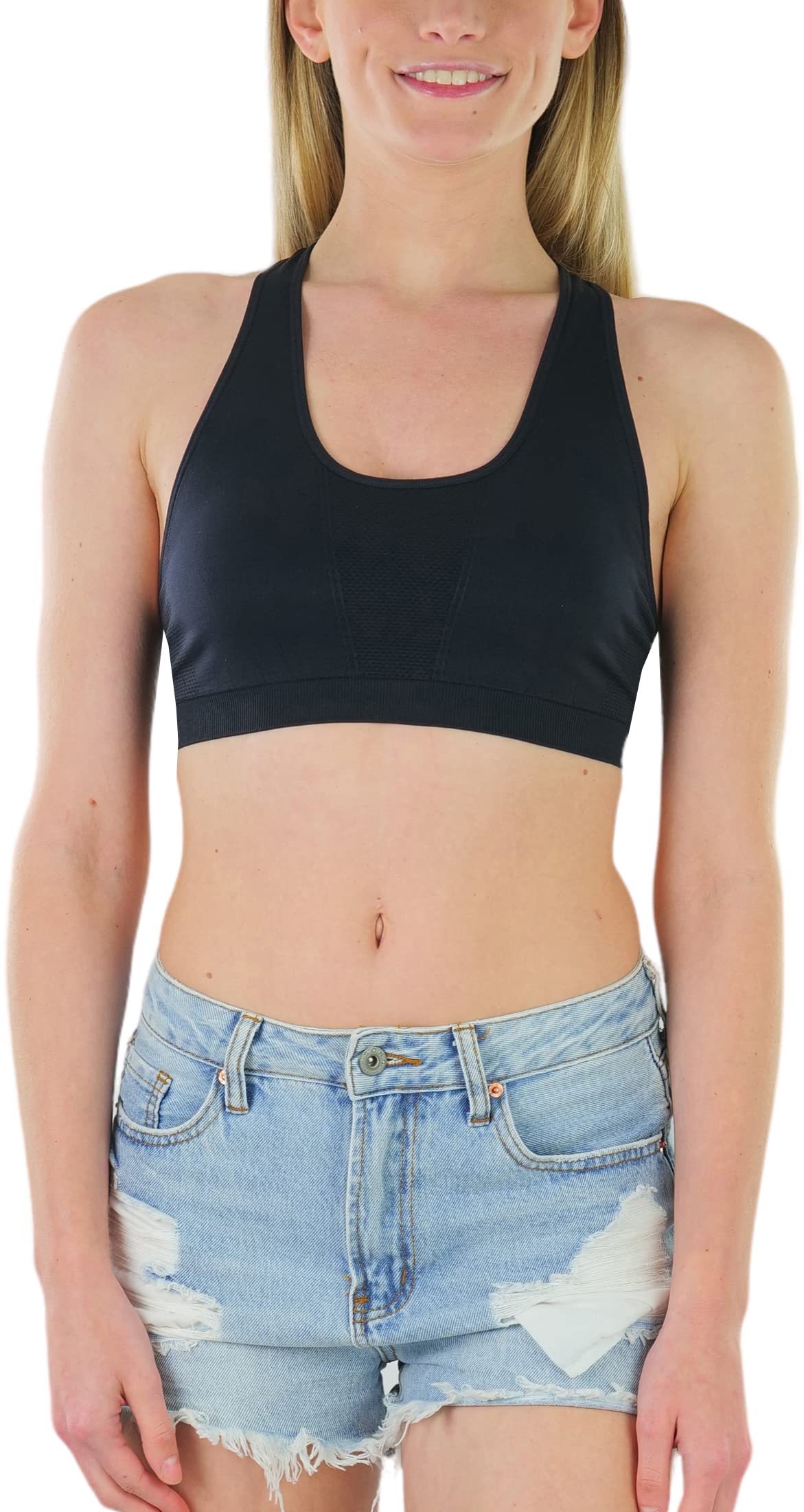 ToBeInStyle Women’s Seamless Wire-Free Sports Bras & Bralettes - Supportive Comfort for Yoga, Gym & Everyday Wear
