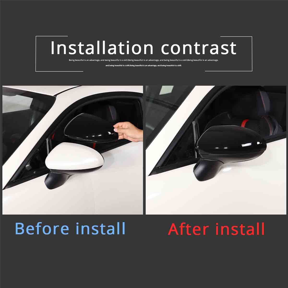 2022 Toyota 86/Subaru BRZ ABS Door Mirror Protective Cover - Piano Black Exterior Car Accessories | Perfect for Car Enthusiasts & Daily Protection