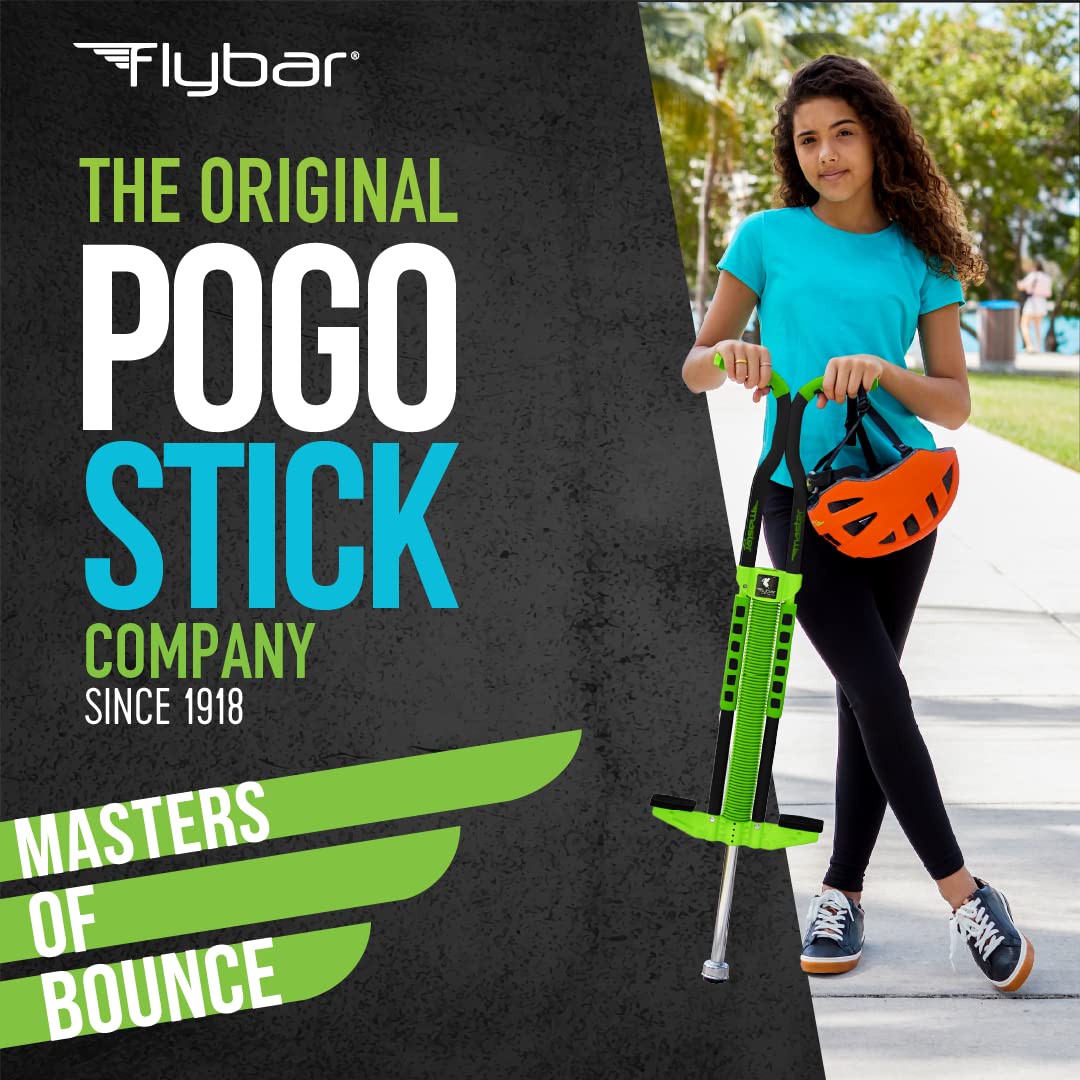 Flybar Master Pogo Stick for Kids & Teens - 80-160 lbs Weight Limit, Non-Slip Pegs & Comfortable Grip Handles - Best Outdoor Jumping Toy for Boys & Girls Ages 9+ - Perfect for Backyard Play, Exercise & Birthday Gifts