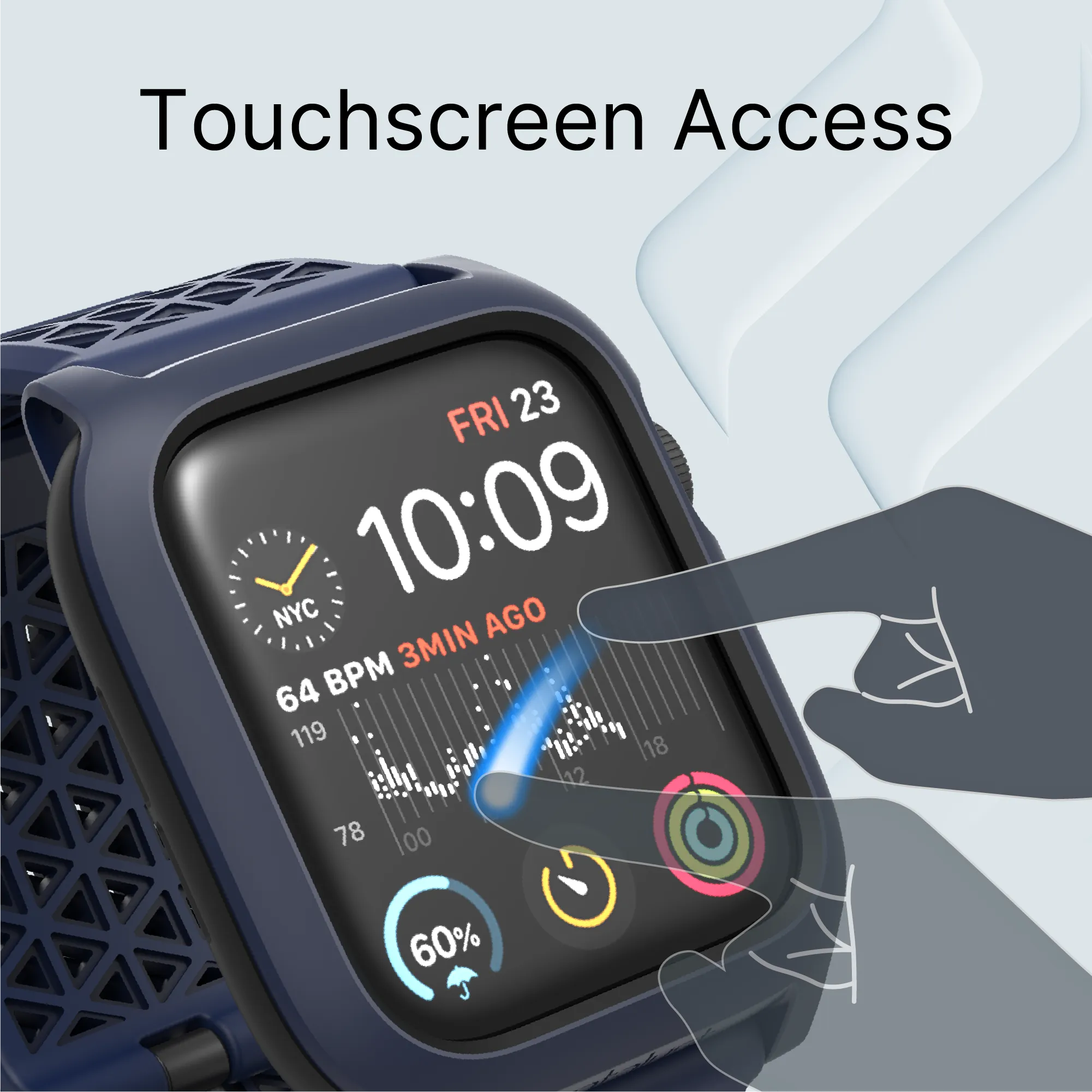Rugged Protective Case with Band for Apple Watch Series 6/5/4/SE (44mm) - Durable Cover for Outdoor Sports & Active Lifestyle