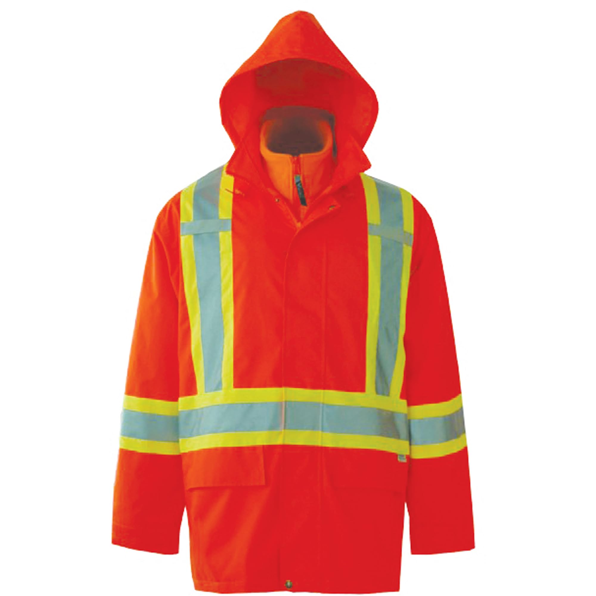 Tri Zone 3-in-1 Multi-Zip Vent Uniform Parka - Large Size Charcoal Color for Outdoor Work, Security & Winter Protection