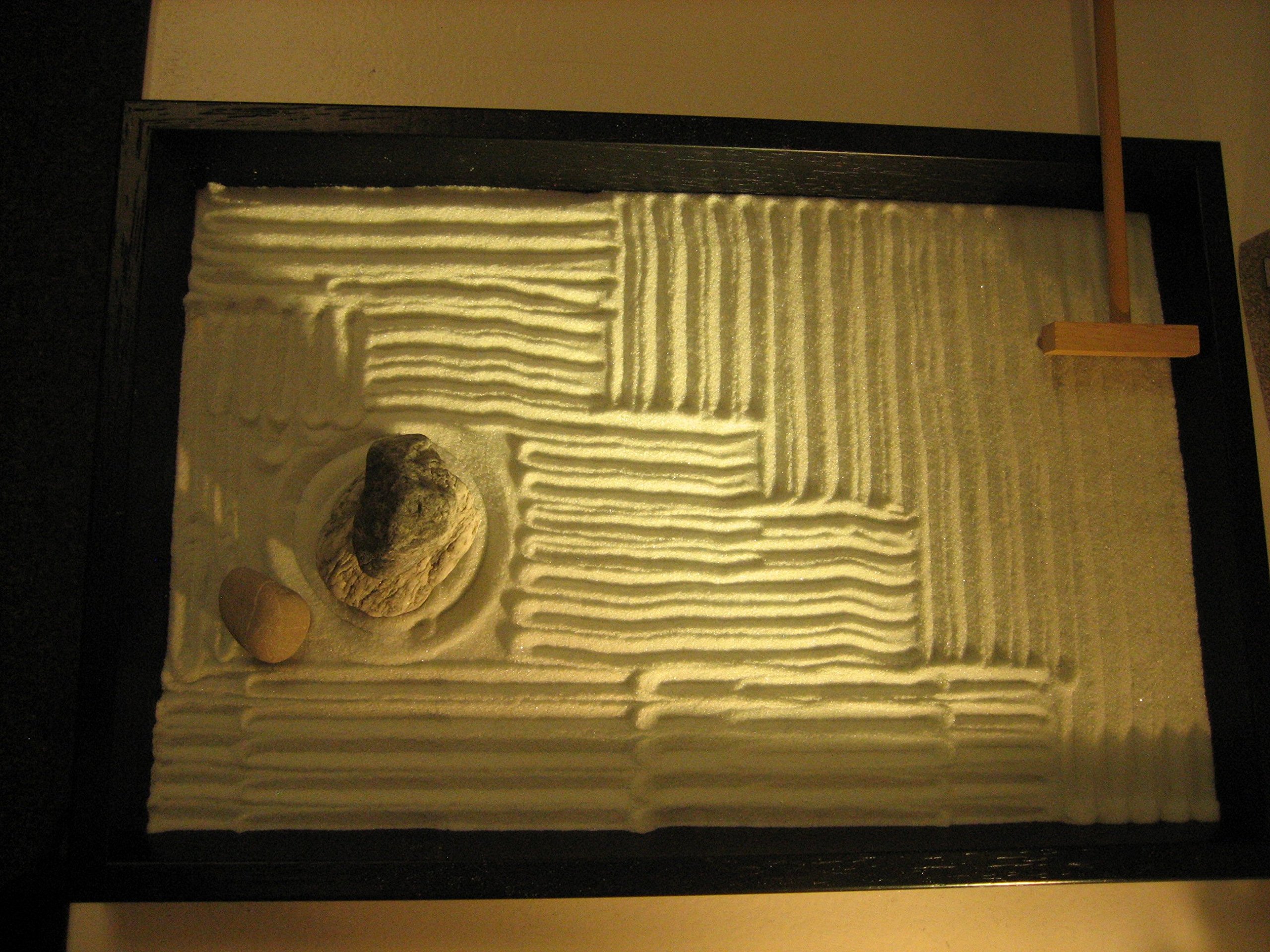 Za-Zen Mini Zen Garden Kit for Beginners - Relaxing Desktop Sand Garden with Rake & Stones for Stress Relief & Mindfulness Meditation