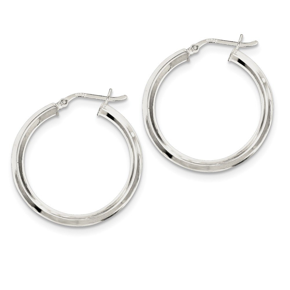 925 Sterling Silver 30mm Knife Edge Hoop Earrings for Women - Hypoallergenic Dangle Earrings for Daily Wear, Parties & Gifts | Trendy Fashion Jewelry Accessories