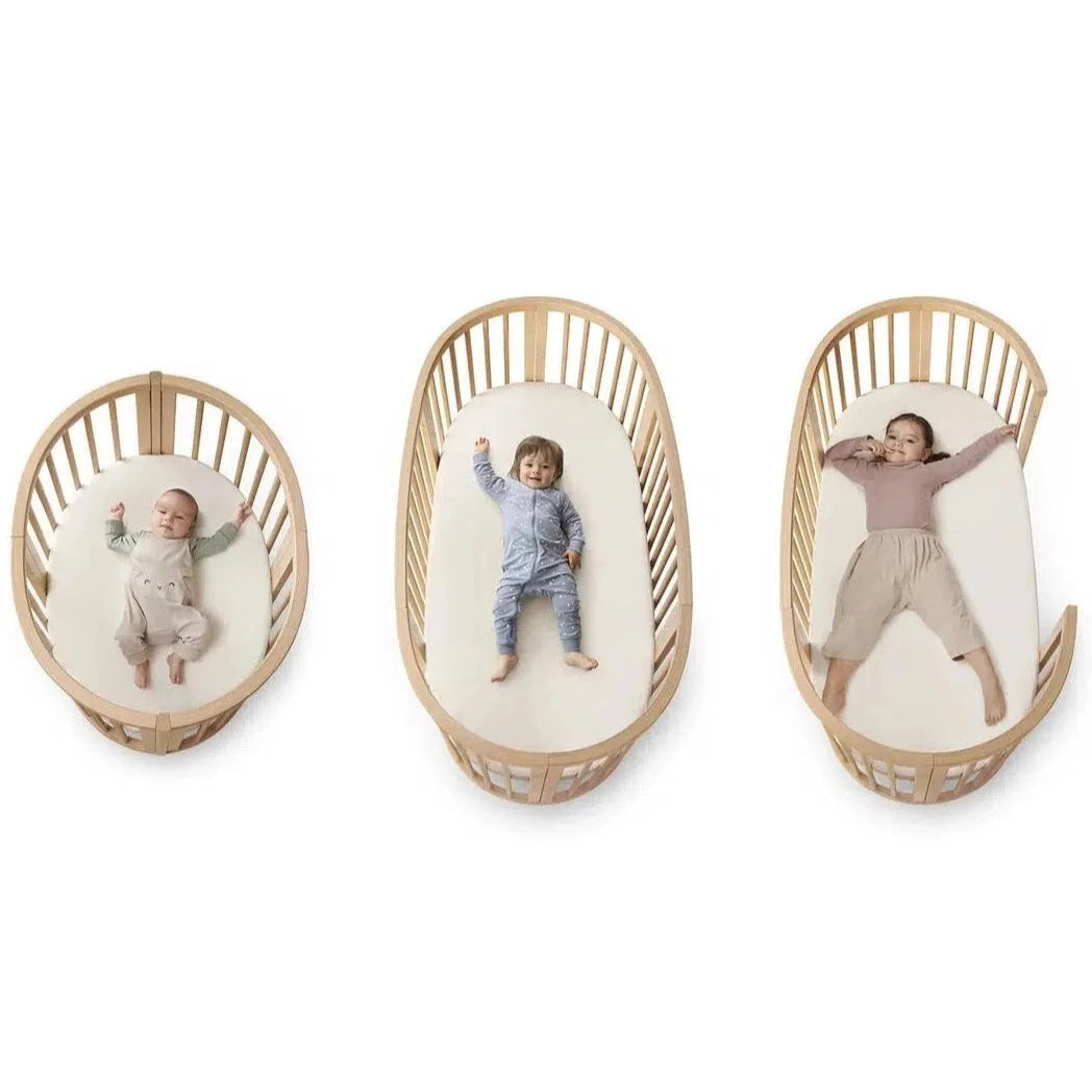 Stokke Sleepi Bed V3 Natural Wood Baby Crib - Convertible Toddler Bed for Nursery, Bedroom & Travel | Safe, Stylish & Space-Saving Design