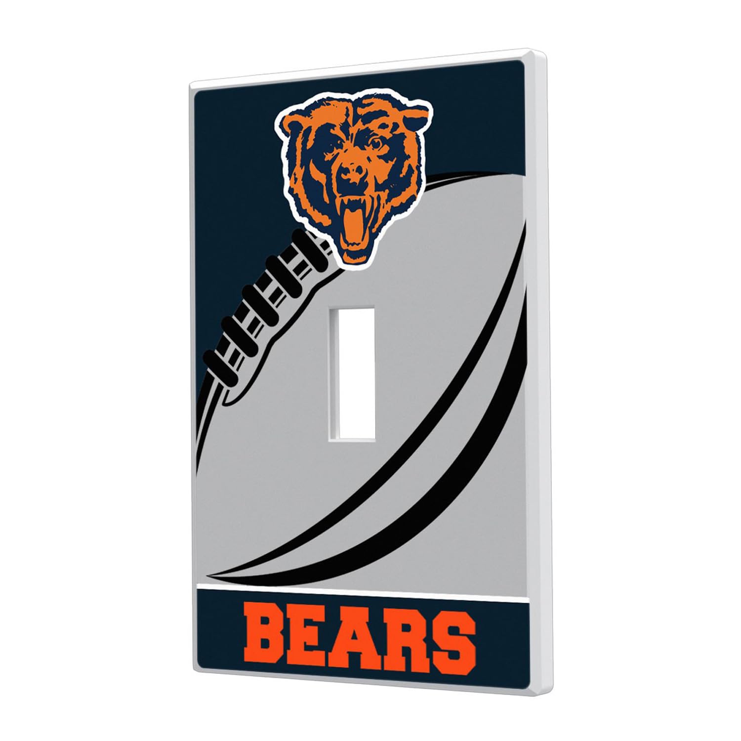 Chicago Bears NFL Team Logo Light Switch Cover - Single Toggle Decorative Wall Plate for Bedroom, Living Room, Game Room & Man Cave Decor