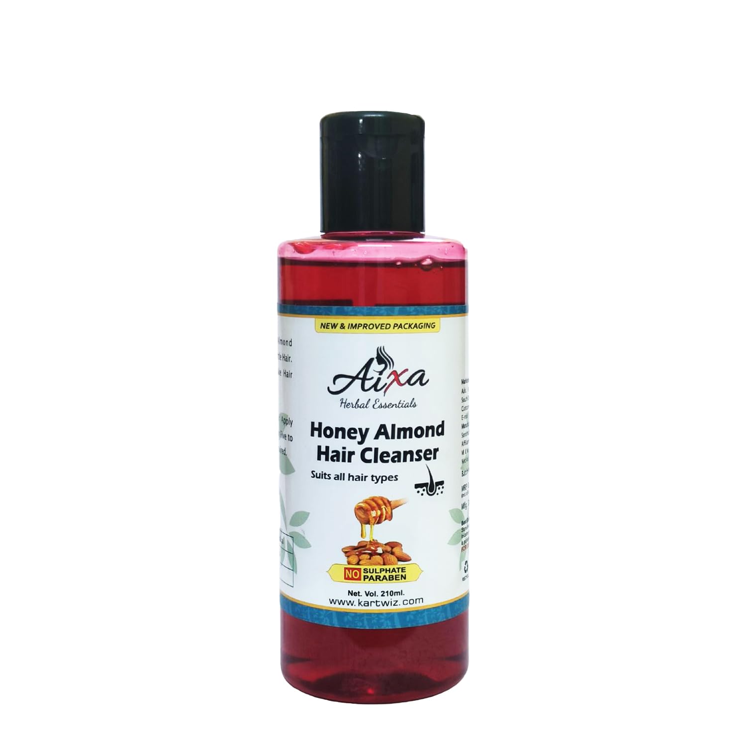 Herbigiri Herbal Honey & Almond Shampoo 210ml - Natural Hair Care for Dry & Damaged Hair - Moisturizing & Nourishing Formula - Perfect for Daily Use at Home or Salon