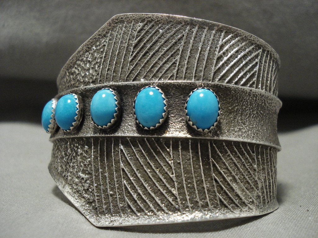 Authentic Navajo High Grade Sleeping Beauty Turquoise Tufa Cast Silver Bracelet – Native American Handmade Jewelry for Women, Boho Style Accessories, Perfect for Festivals & Special Occasions