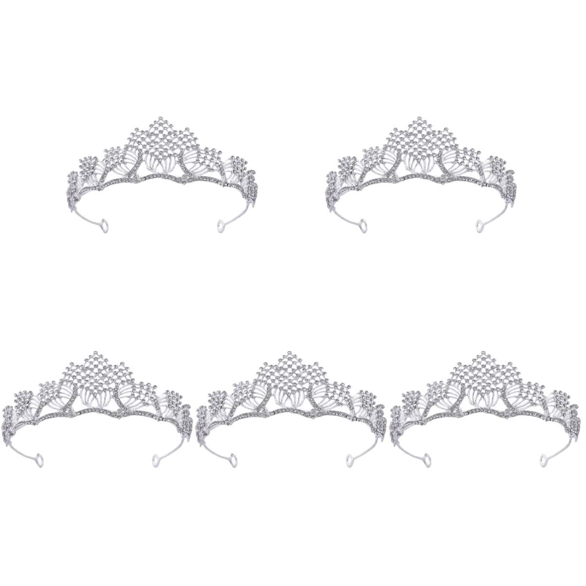 5-Piece Alloy Rhinestone Bridal Headpiece Set – Elegant Wedding Hair Accessories for Women, Brides & Girls | Perfect for Weddings, Proms & Special Occasions