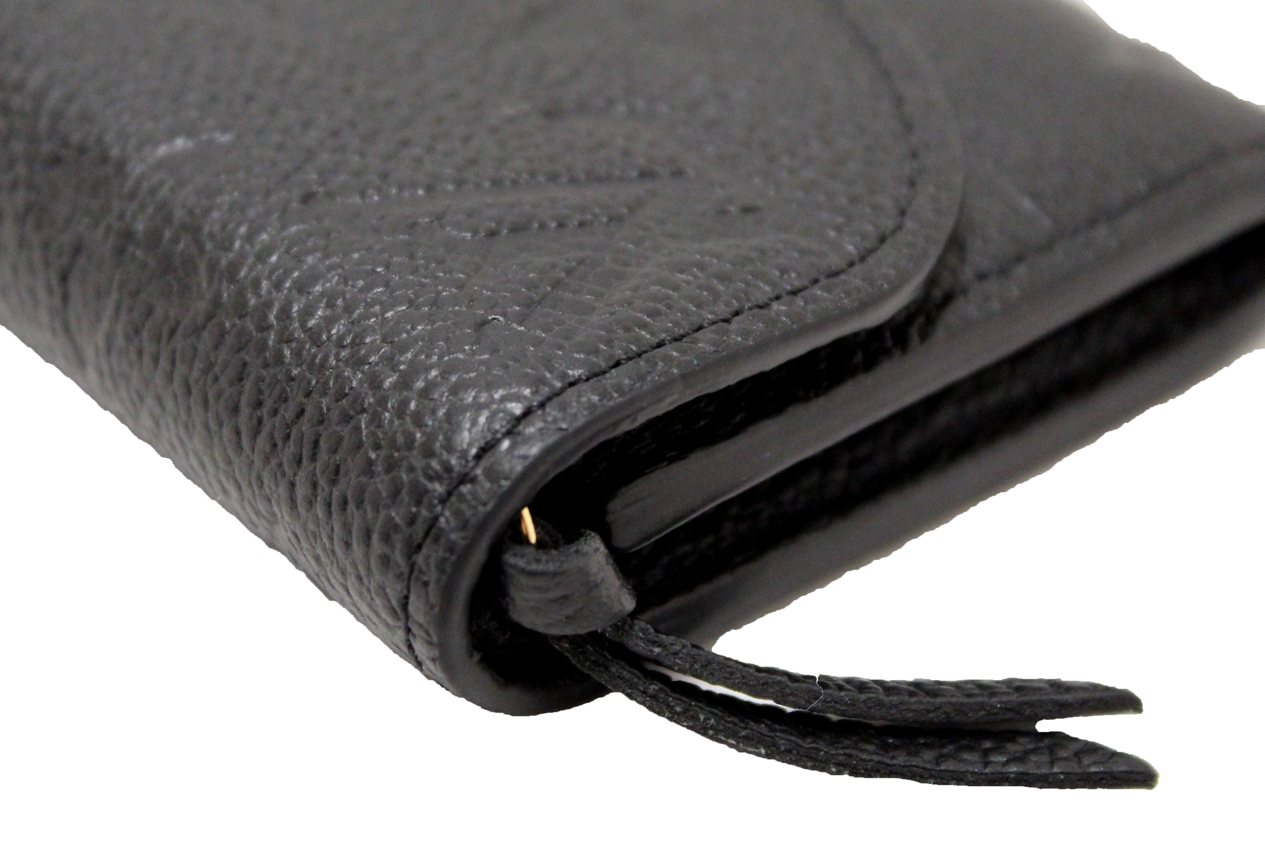 Authentic Louis Vuitton Black Monogram Empreinte Leather Rosalie Coin Purse Wallet - Luxury Compact Card Holder for Women, Perfect for Everyday Use & Travel Essentials