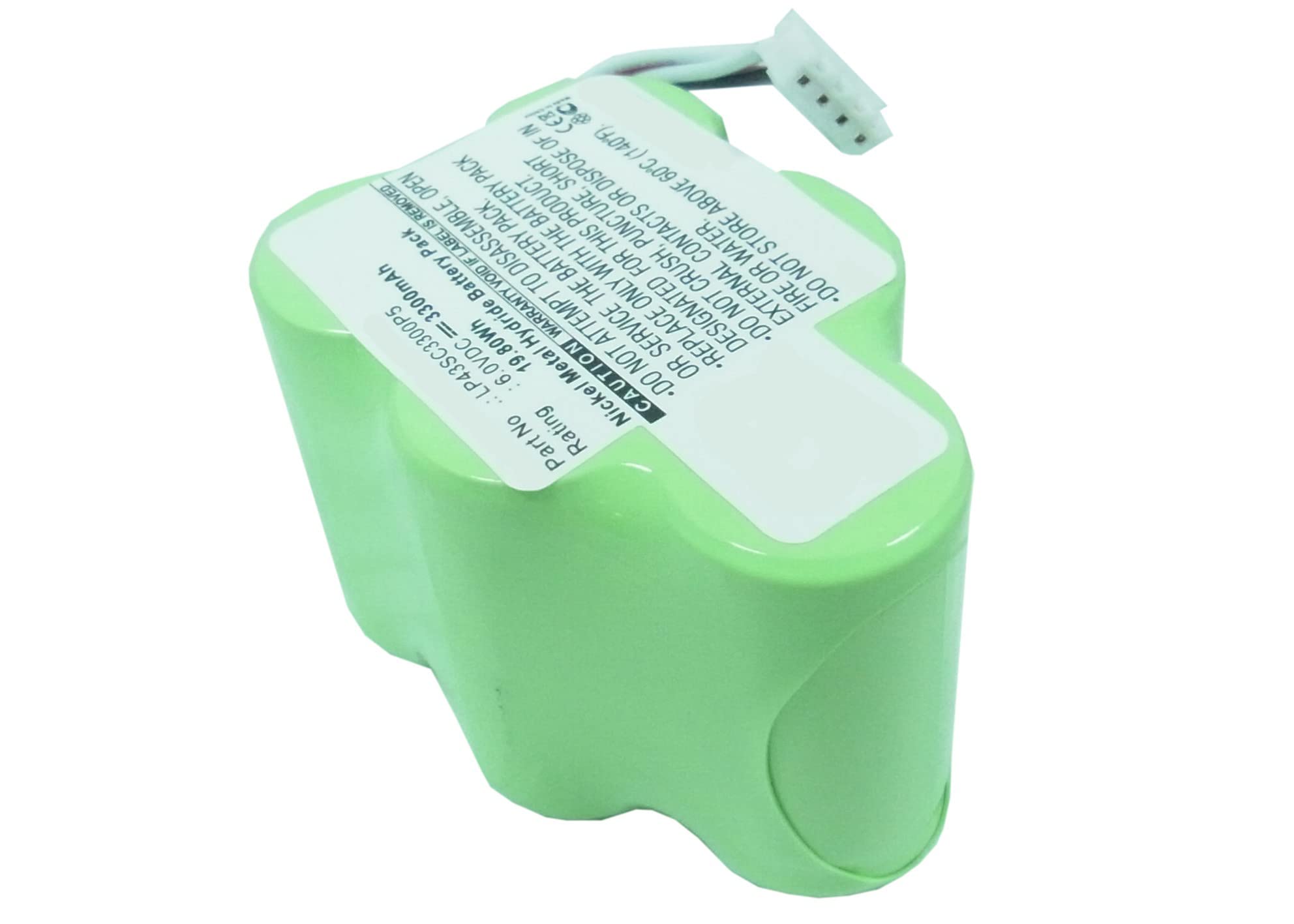 Synergy Digital 6V 3300mAh Ni-MH Replacement Battery for Ecovacs Deebot D680 Vacuum Cleaner - Compatible with Ecovacs LP43SC3300P5 Battery | High Capacity | Perfect for Home Cleaning & Pet Hair Removal