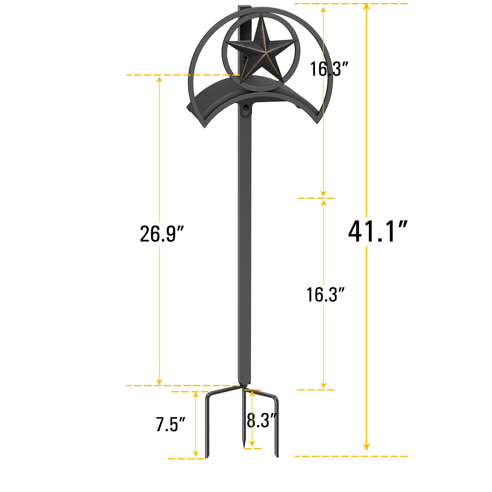 GOFORWILD Decorative Garden Hose Holder - Sturdy Wall Mount Hose Rack for 125-Feet 5/8-Inch Hose | Durable Gauge Steel Construction | Perfect for Lawn Care, Gardening & Outdoor Watering