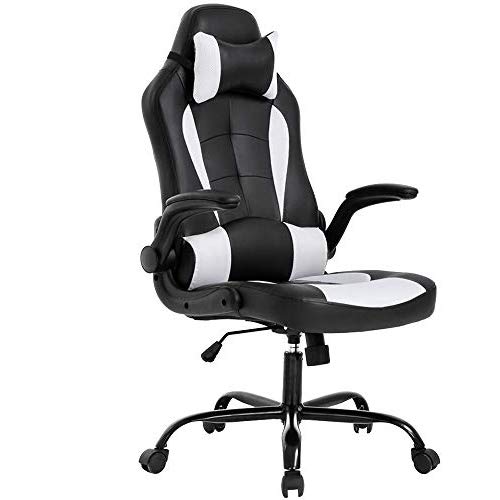 Ergonomic Gaming Office Chair - High Back Computer Desk Chair with Adjustable Lumbar Support & Armrests - Swivel Executive Racing Style Chair for Home Office, Gaming Setup & Workstation Comfort