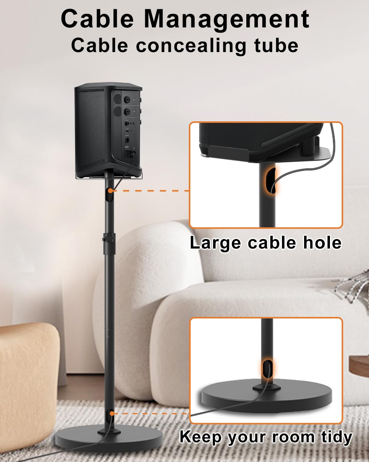 Adjustable Speaker Stand for Bose S1 Pro & S1 Pro Plus - Extends 45