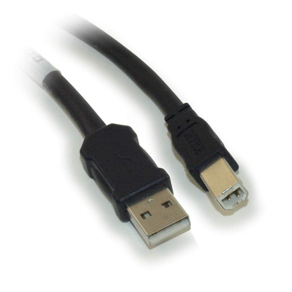 35ft USB 2.0 Active Extension Cable - A Male to B Male - Plenum Rated for In-Wall Installation - High Speed Data Transfer for Printers, Scanners & Audio Equipment - Office & Commercial Use - Black