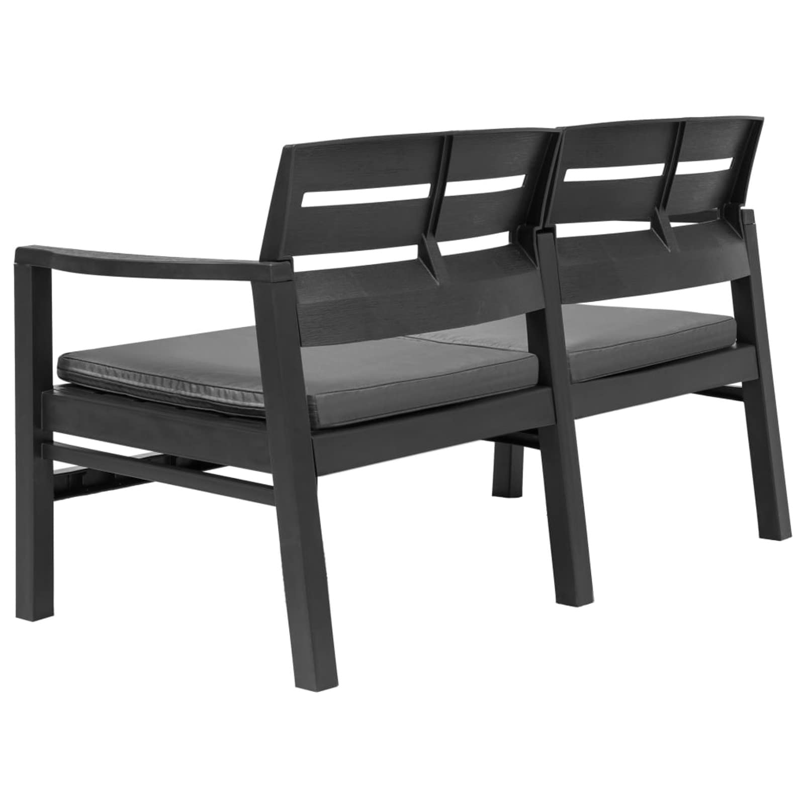 Waterproof 2-Seater Patio Bench with Cushions - 52.4