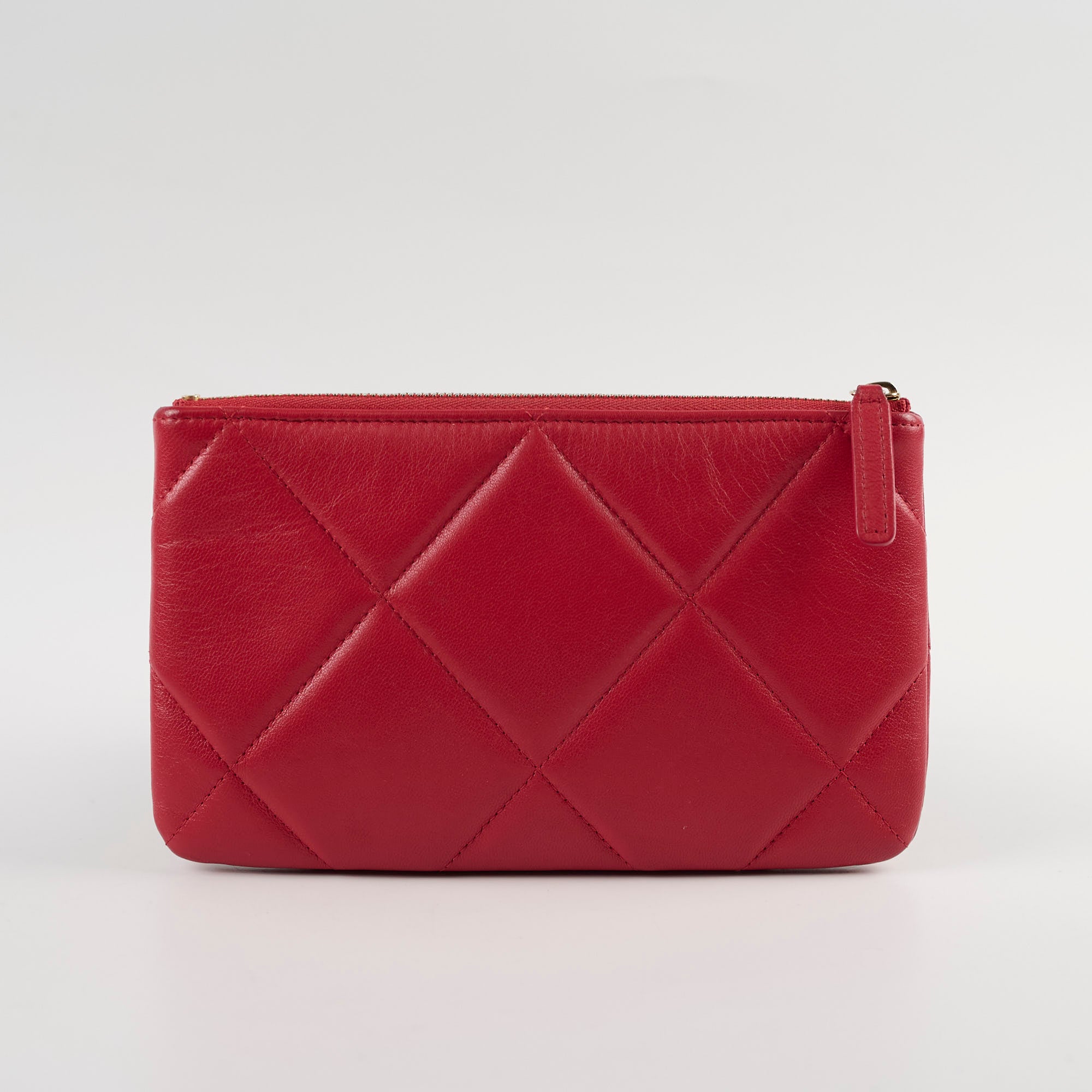 Authentic Chanel 19 Flap Bag in Red Lambskin Leather - Luxury Crossbody Pouch for Women | Perfect for Parties, Date Nights & Special Occasions