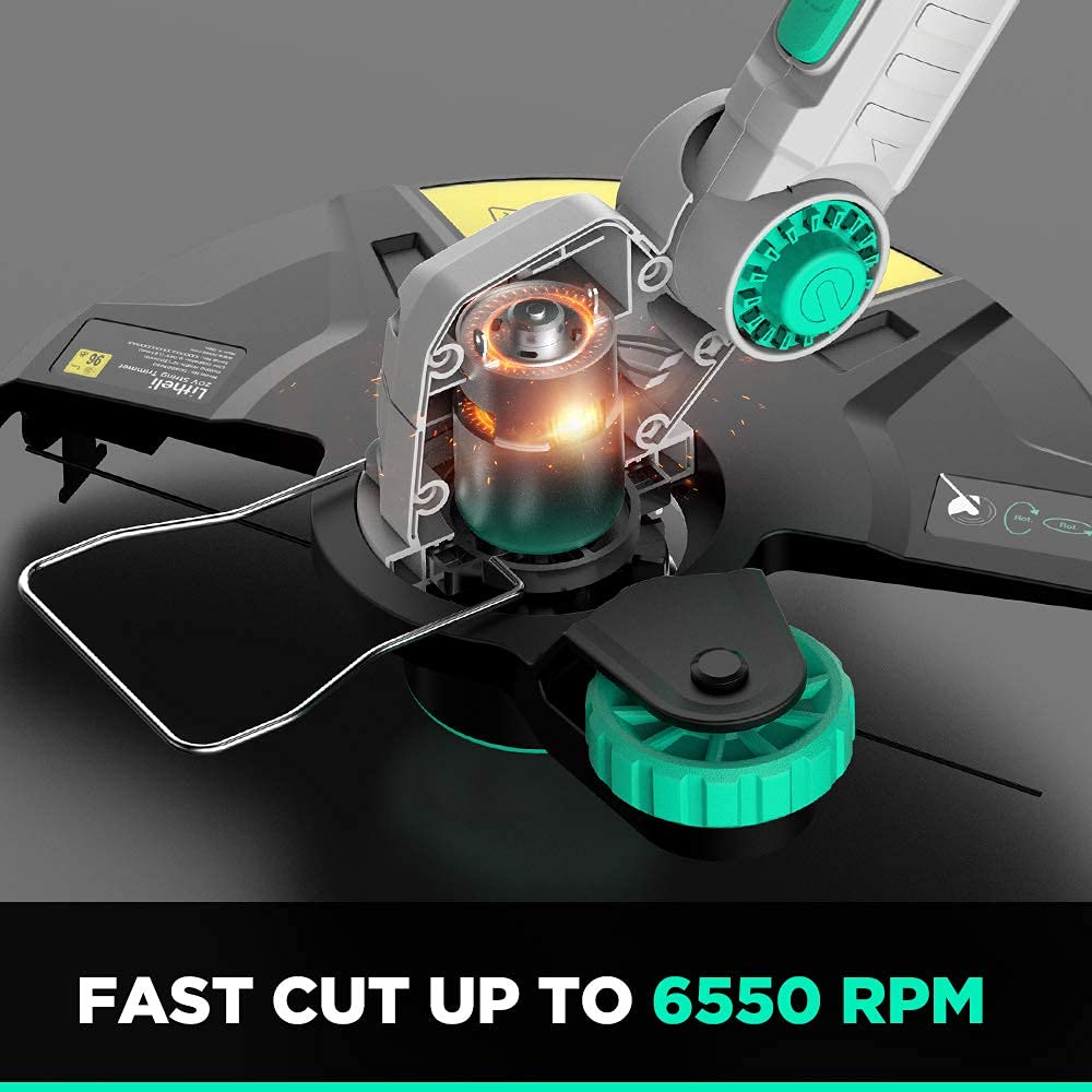 Litheli 20V Cordless Lawn Mower 13 Inch & String Trimmer 12 Inch Combo Kit with 4.0Ah & 2.0Ah Batteries & Fast Charger - Perfect for Small to Medium Yards, Lawn Care, and Landscaping