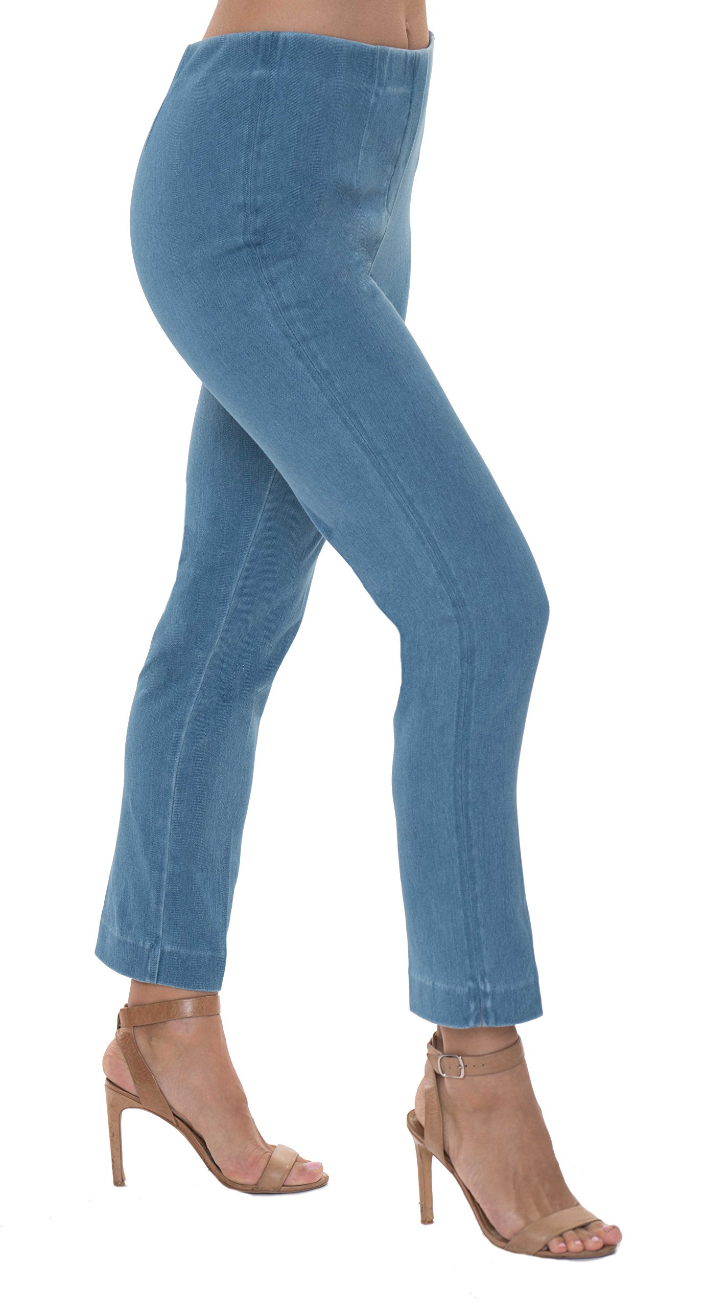 LIOR PARIS Vintage Blue Denim Pants for Women - High Waisted Distressed Jeans with Stretch | Perfect for Casual Wear, Date Night & Street Style Outfits