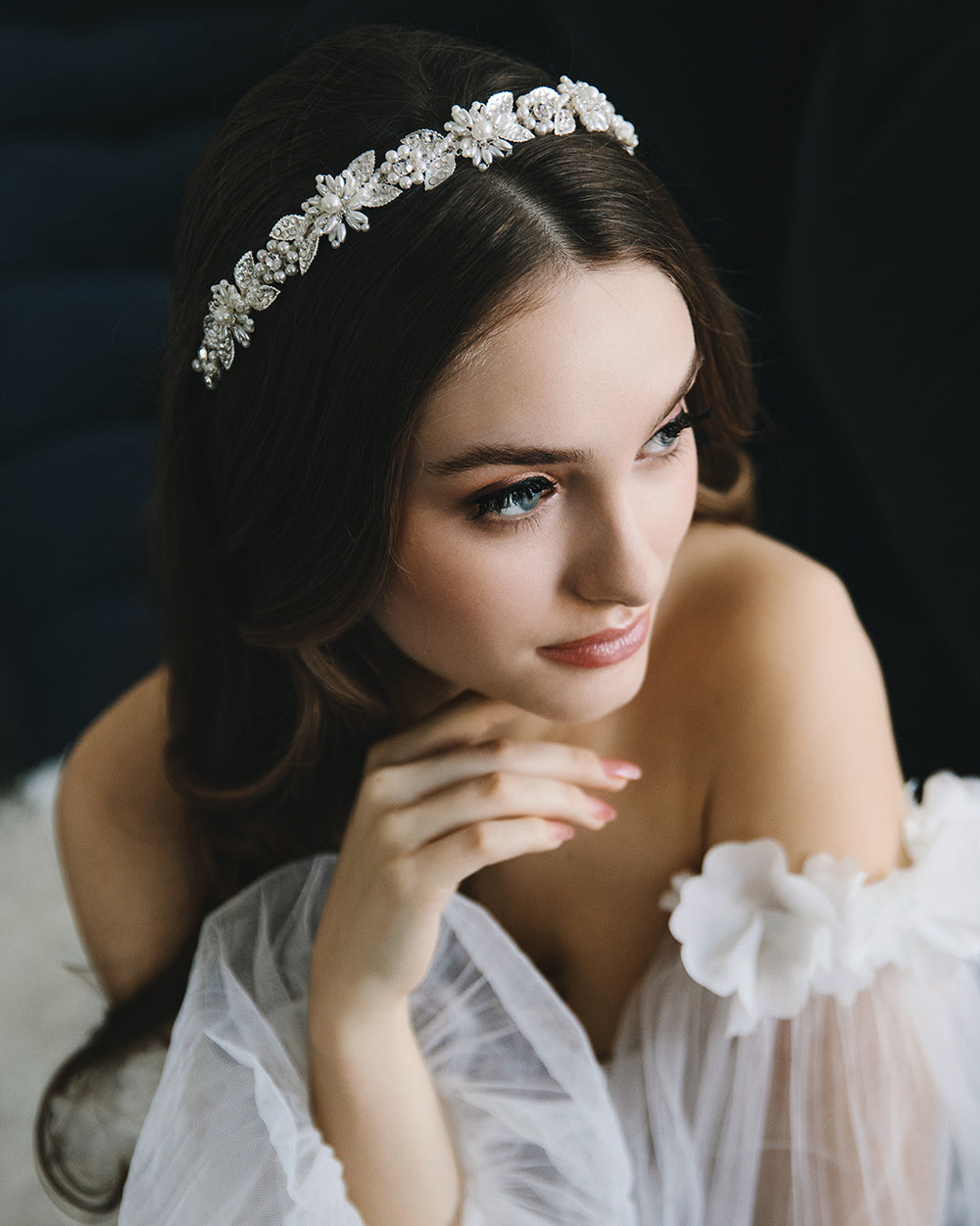 Lorna Pearl Headband for Women - Elegant Crystal Rhinestone Hair Accessory for Weddings, Parties & Special Occasions