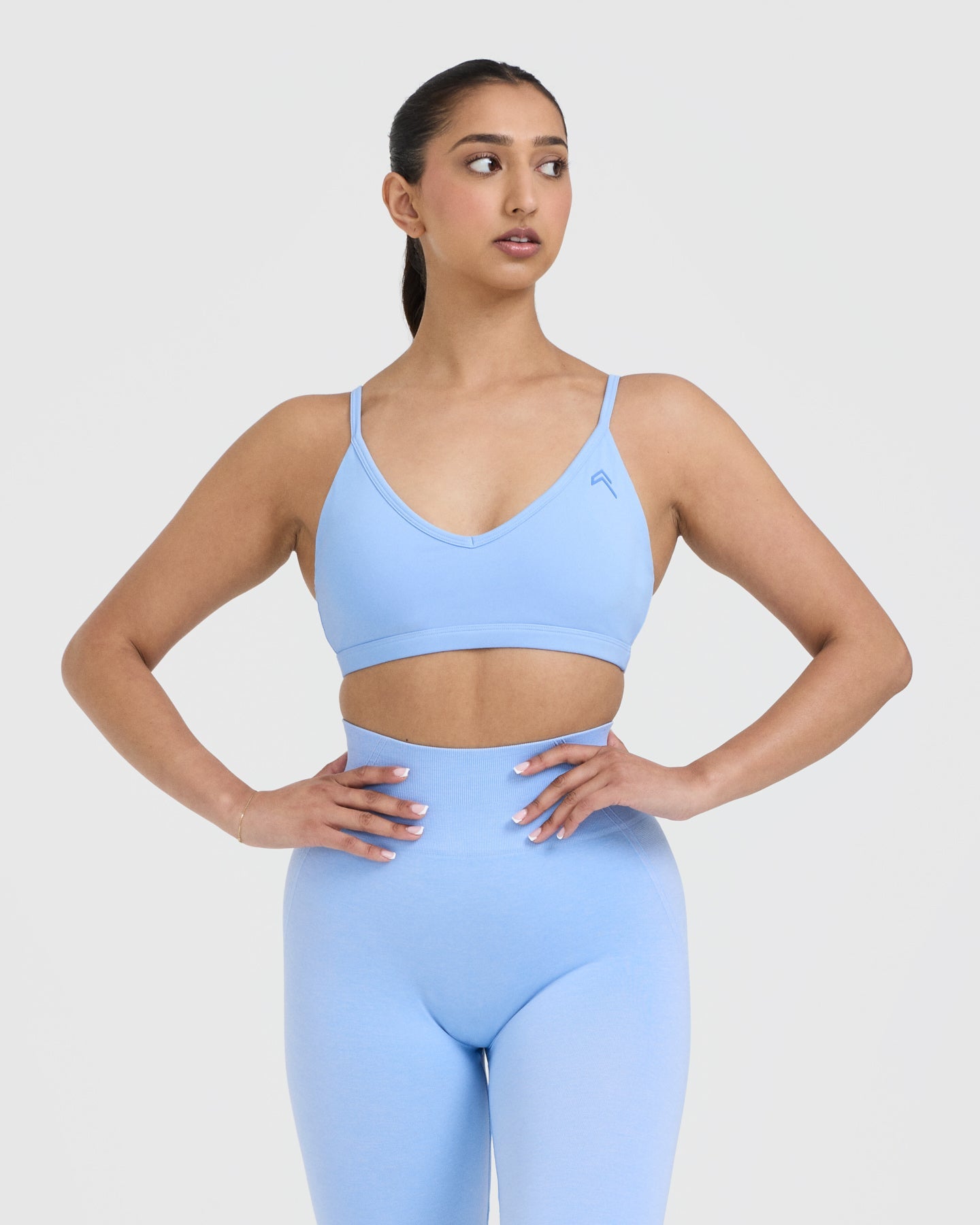 Timeless Strappy Bralette in Powdered Blue | Comfortable Wireless Bra for Everyday Wear | Perfect for Yoga, Lounge & Layering
