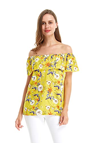 Women Off-shoulder Ruffle Top