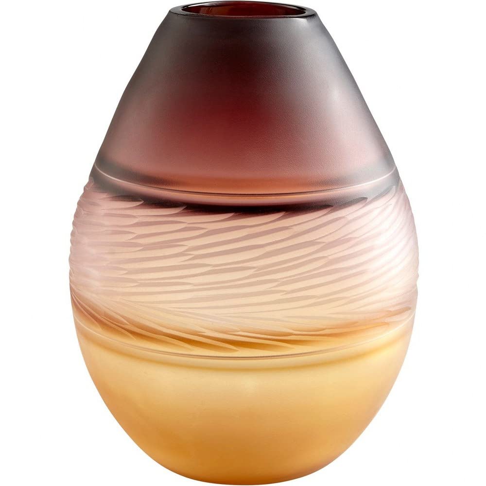 Cyan Design 10483 Gold-Amber Glass Vase & Planter - Elegant Home Decor for Centerpieces, Wedding Decorations, and Living Room Accents