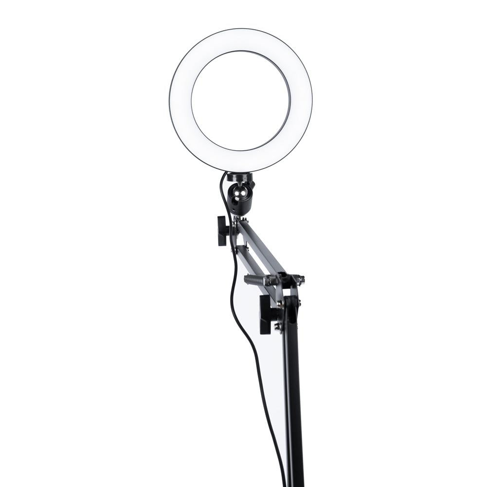 6 LED Table Ring Light Kit with Stand - Professional Lighting for Makeup, Photography, YouTube Videos & Live Streaming - Perfect for Content Creators, Artists & Beauty Enthusiasts