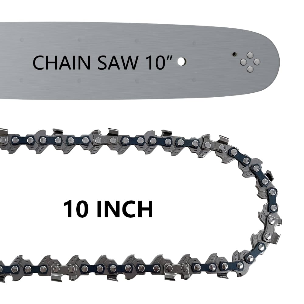 2PC 10-Inch Replacement Chainsaw Chain - Compatible with RYOBI RY40560 Pole Saw & Black+Decker LCS1020B LCS1020 PP610 BECSP601 - Durable Cutting Chain for Electric Pole Chainsaws - Perfect for Tree Trimming, Pruning, and Yard Maintenance