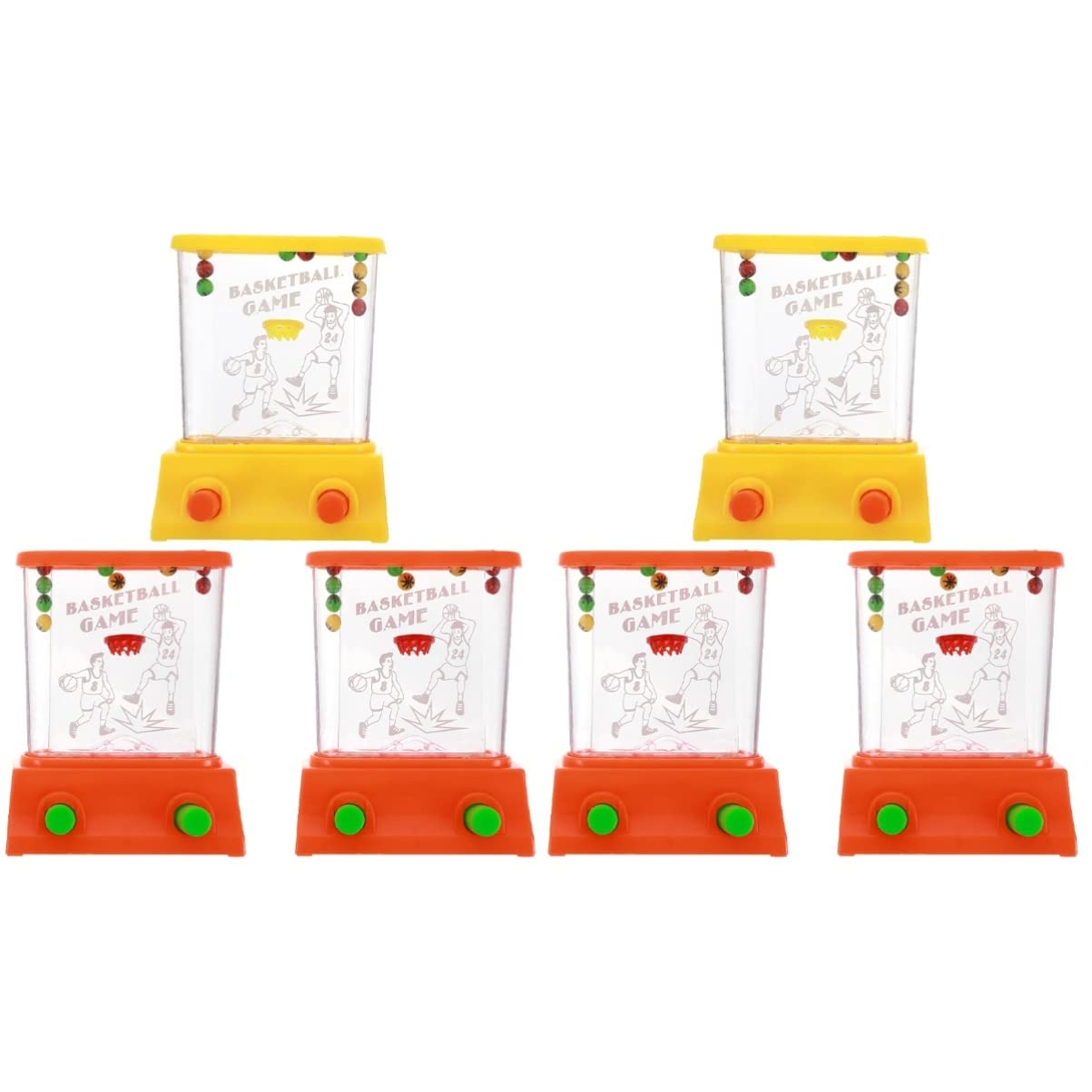 **Toyvian Toddler Outdoor Water Toys - 2pcs Handheld Water Ring Game & 3pcs Mini Retro Arcade Set for Kids - Fun Travel & Beach Games for Summer Play**