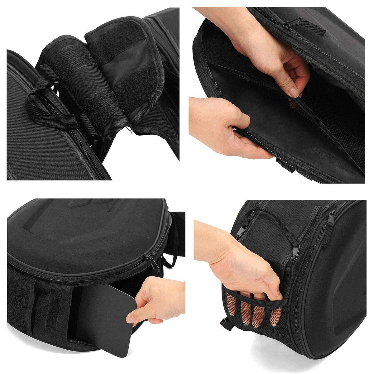 **Waterproof Motorcycle Saddle Bags & Helmet Storage - Durable Powersports Luggage for Full Face Helmets & Pillion Seat - Ideal for Long Rides, Commuting & Adventure Travel**